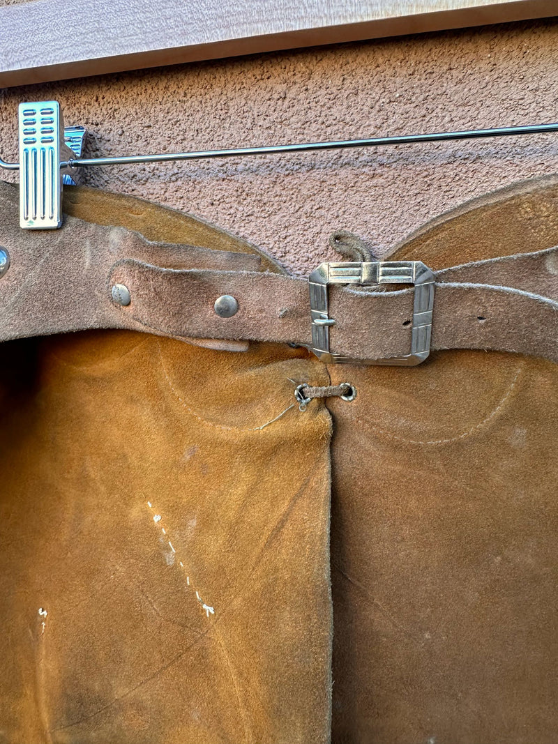 Kid's 1940's Suede Cowboy Vest & Chaps - Small/Med