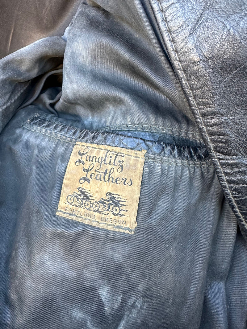 1960's Langlitz Leathers Padded Cascade Jacket