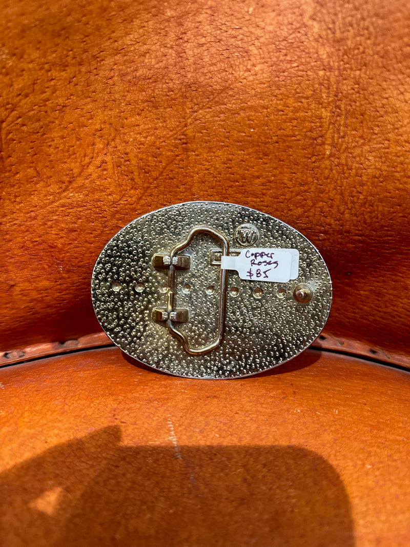 Rockmount Ranchwear Eagle & Copper Roses Belt Buckle