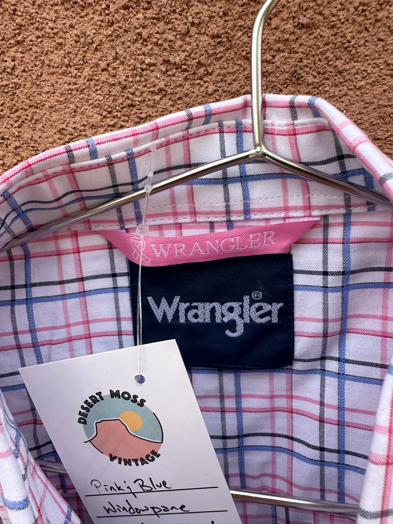 Pink & Blue Windowpane Wrangler Shirt