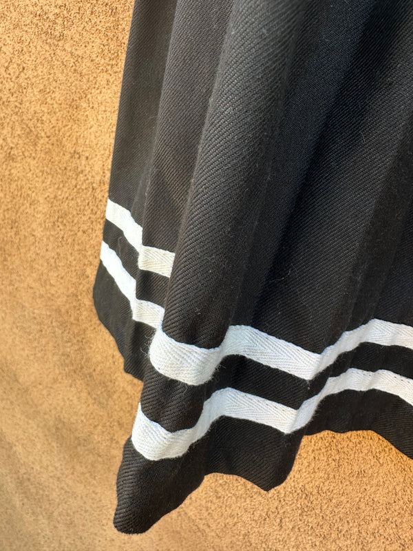 Black and White Schoolgirl Skirt