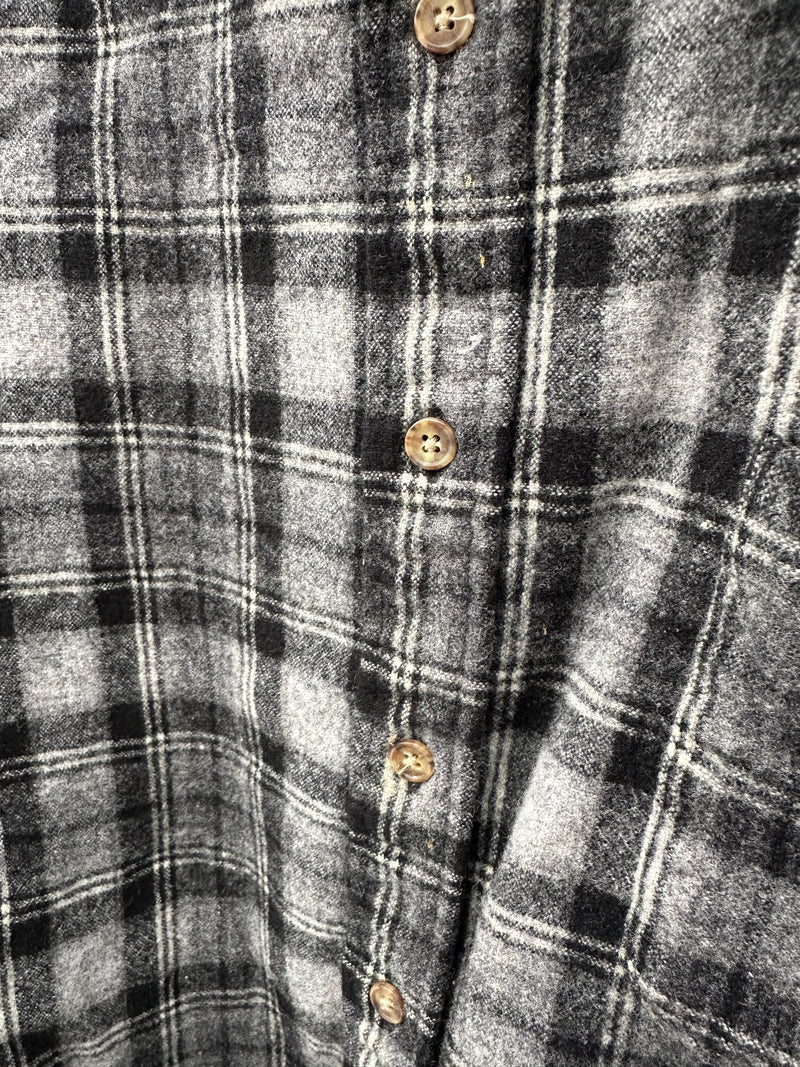 Gray/Black Plaid Pendleton Wool Shirt