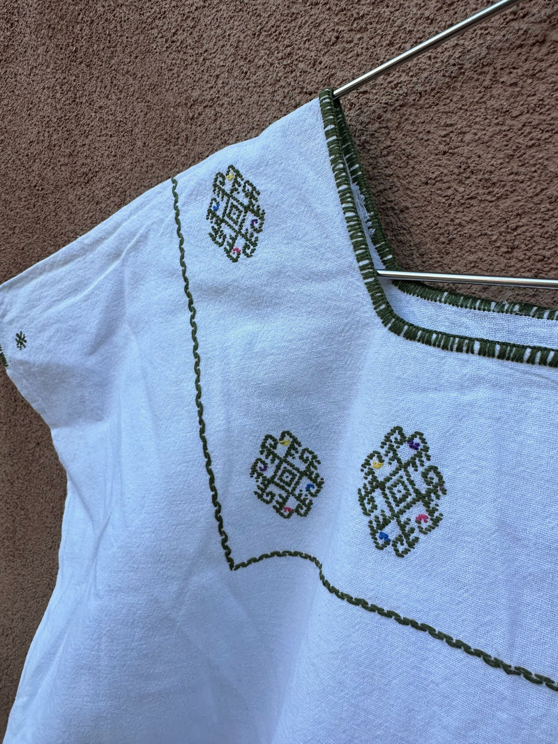 Moroccan Embroidered Cotton Top