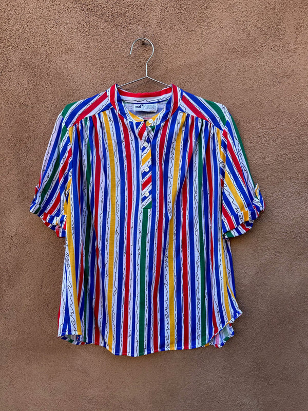 Top Notch Rainbow Stripe Blouse