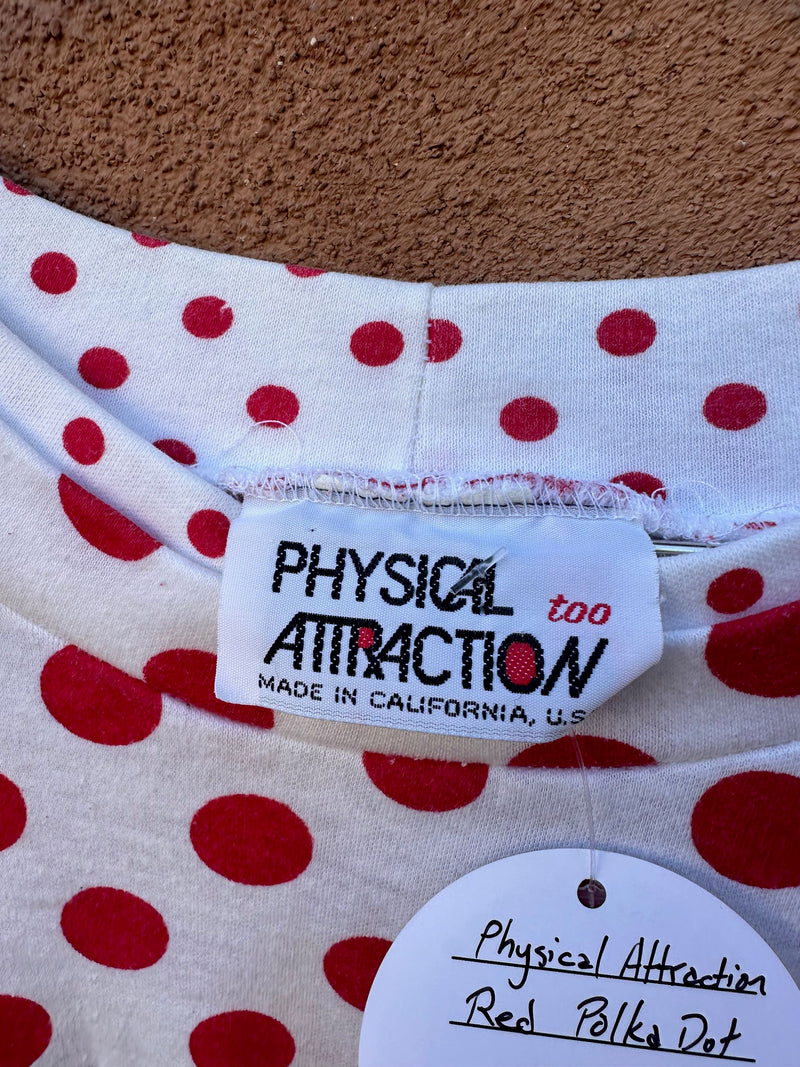 Physical Attraction Red Polka Dot Top