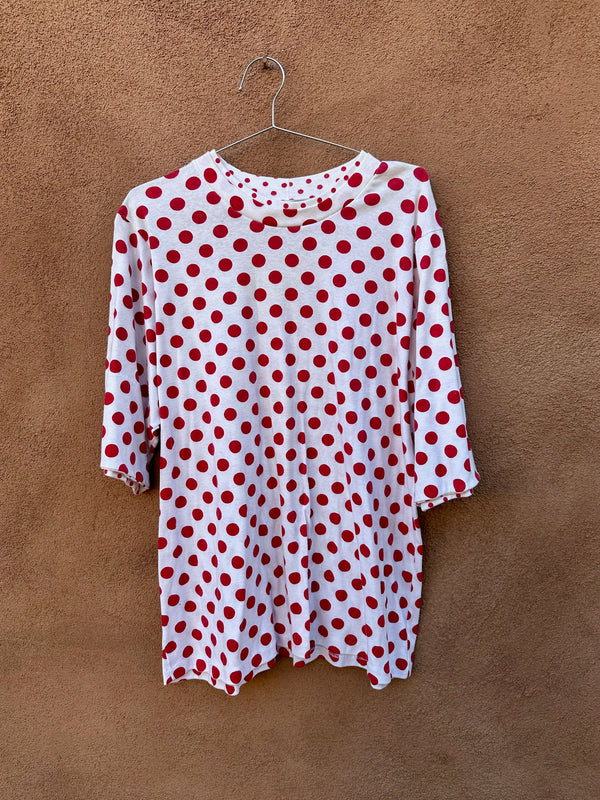 Physical Attraction Red Polka Dot Top