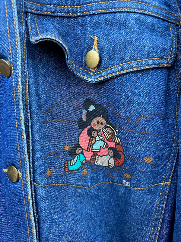 Denim Jacket by Anthonys with Hand Painted Storyteller