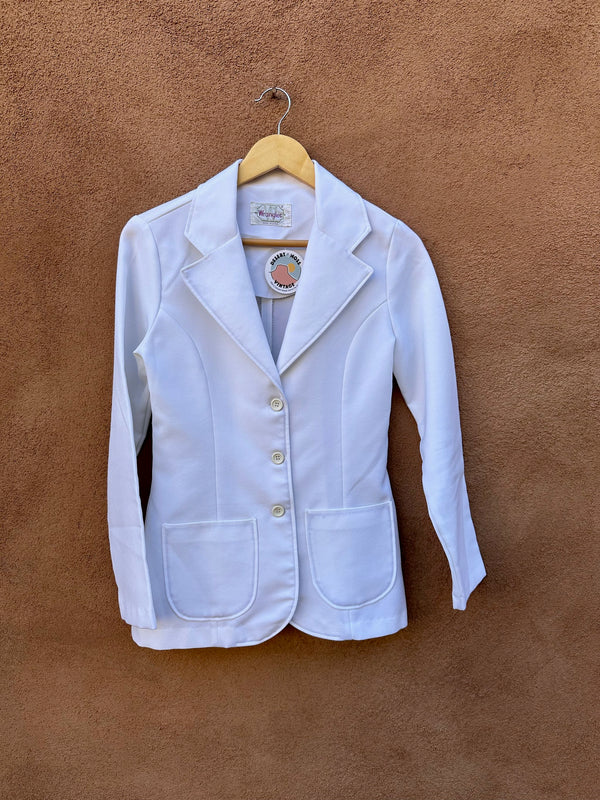 70's Wrangler Double Knit Poly White Blazer