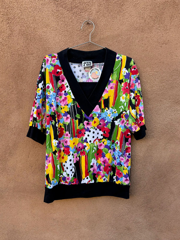 Jerri & Me V-Neck Floral top