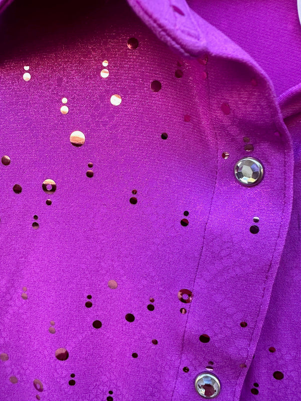 Magenta Wrangler Sparkle Blouse with Diamond Snaps