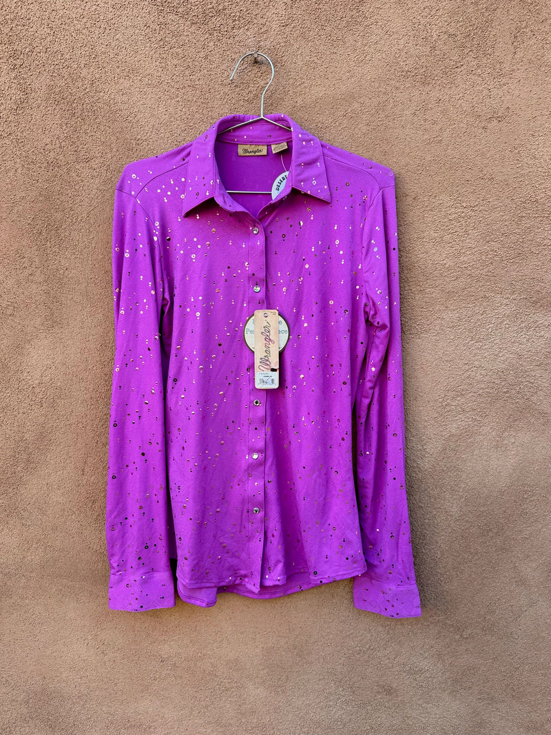 Magenta Wrangler Sparkle Blouse with Diamond Snaps