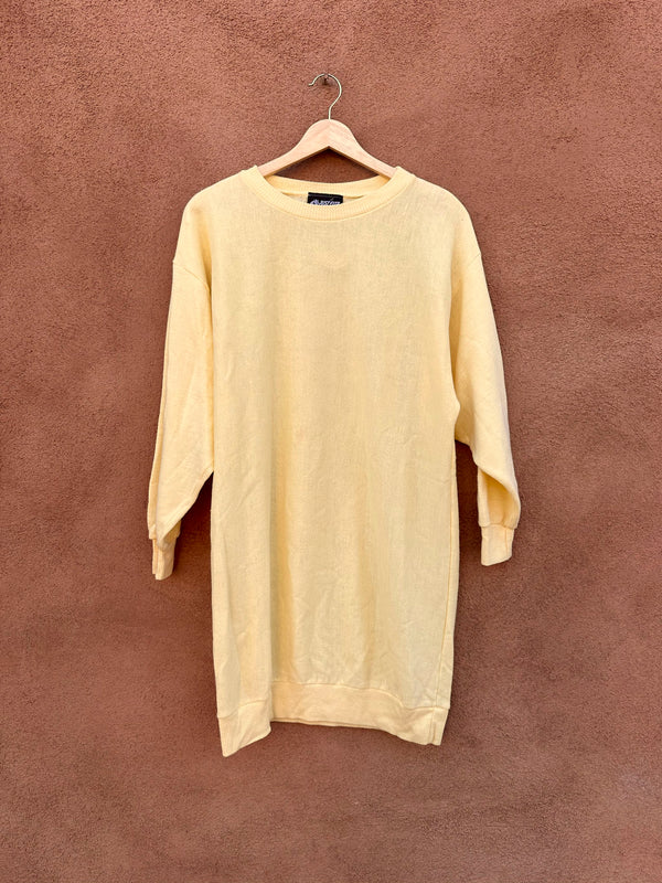 1980's Yellow Just Fitz Sweatshirt Dress