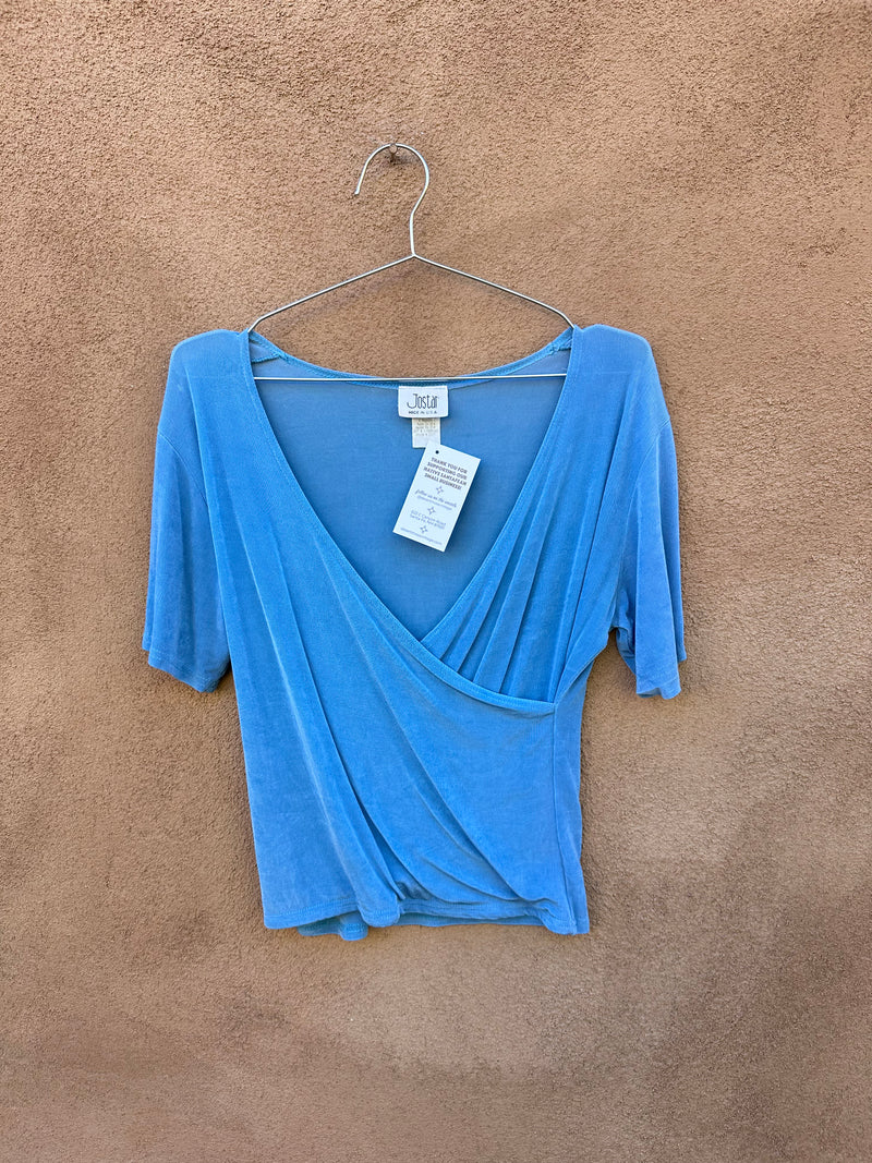 Blue Jostar Deep V Party 90's Top