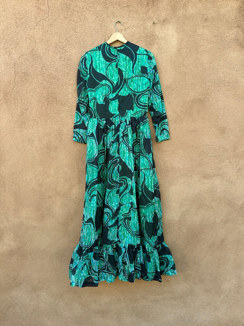 Lilli Russell Green & Black 1960's Dress