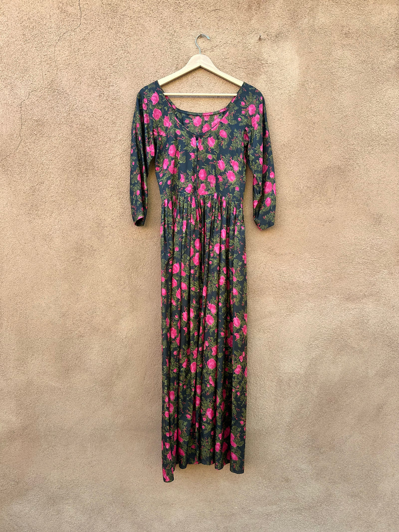 1950's Rose Dress, ILGWU AFL-CIO