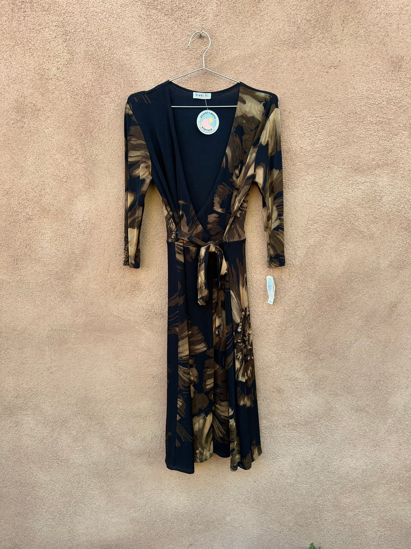 90's Vikki Vi Deadstock NWT Gold & Black Dress