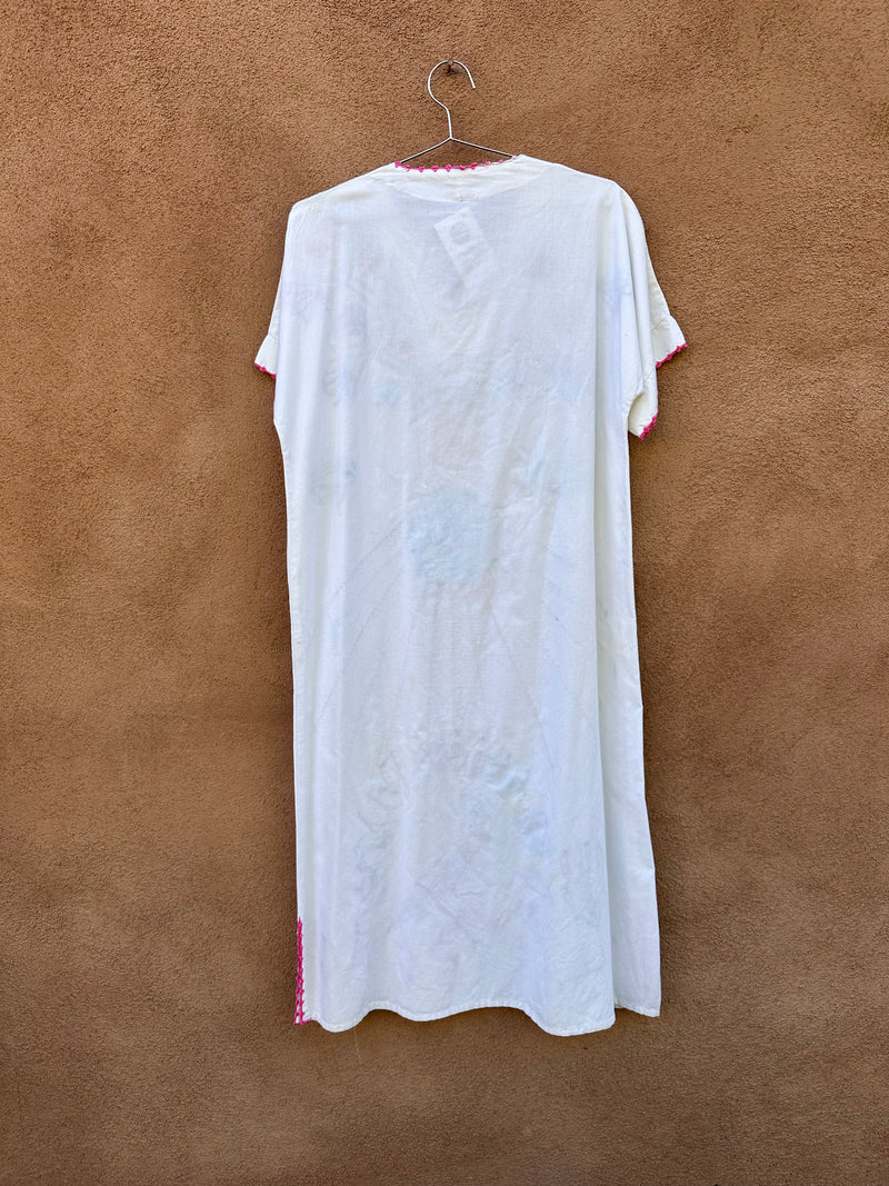 Long Embroidered Cotton Dress