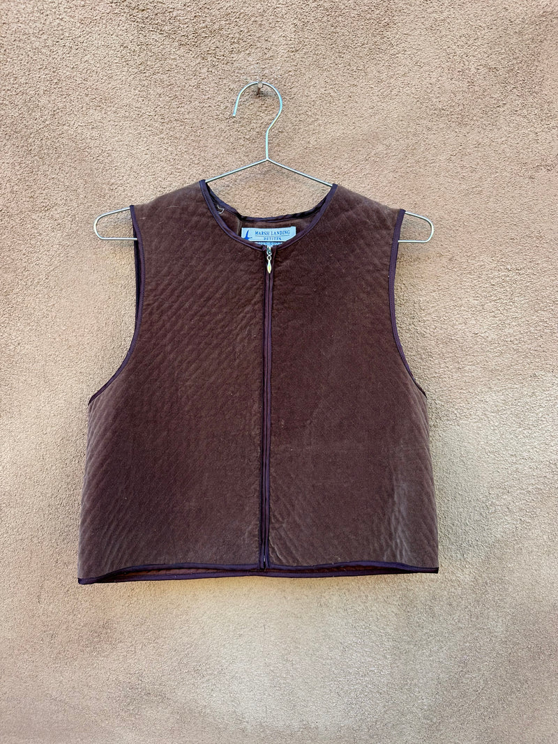 Marsh Landing Velveteen Zip Up Vest