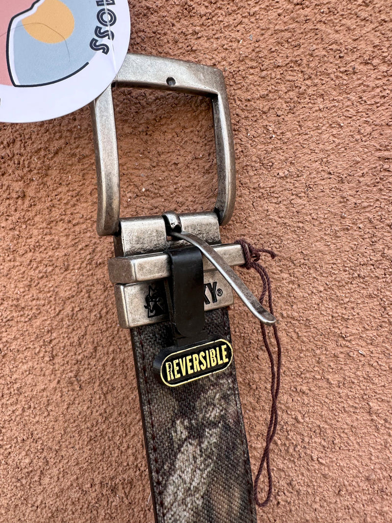 Size 42 Rocky Camo Cloth/Leather Belt