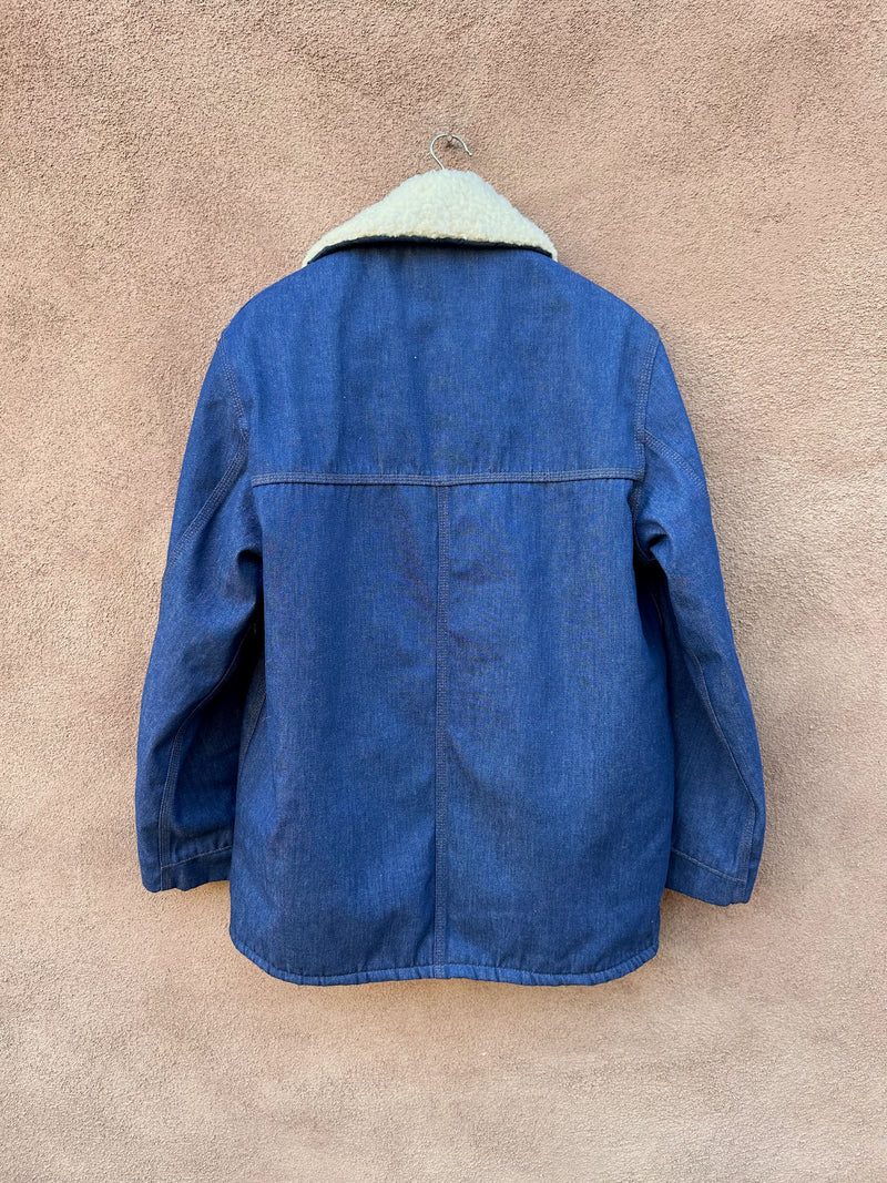 70's Montgomery Ward Faux Shearling Denim Jacket