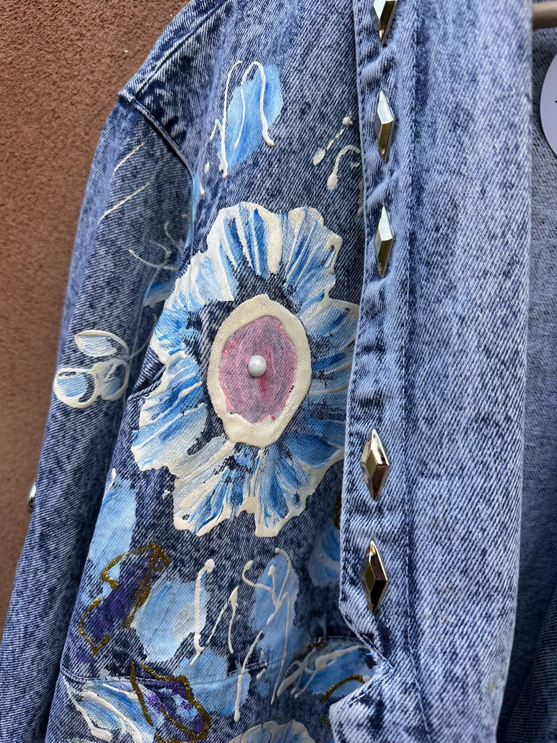 Designs Ltd Hand Painted Acid Wash Jacket