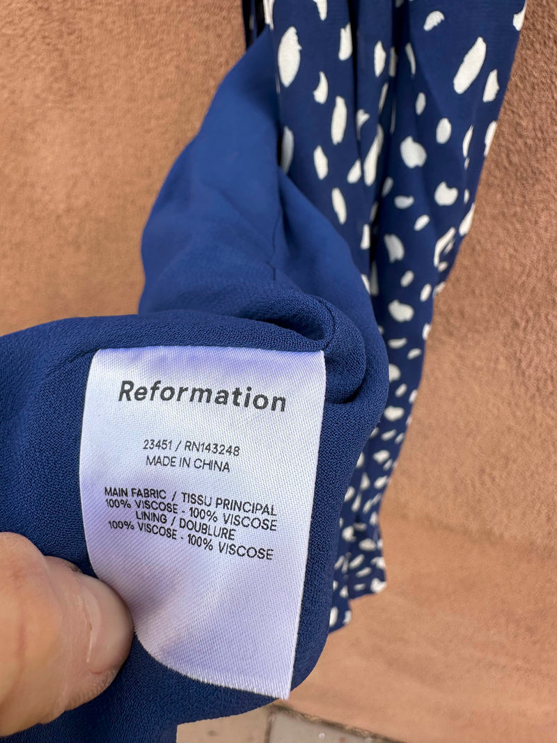 Blue & White Reformation Strap Dress, 2