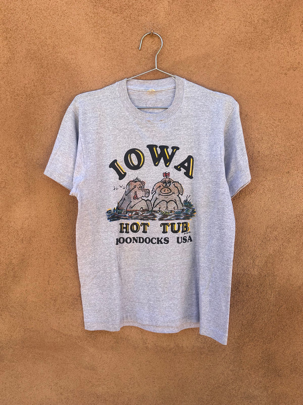 80's Iowa Hot Tub T-shirt with Pigs