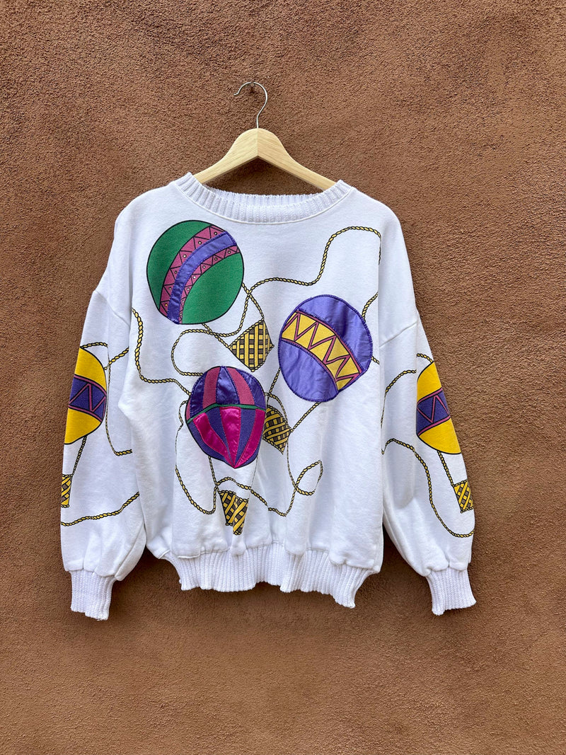 80's Ralph Lauren Style Hot Air Balloon Sweatshirt