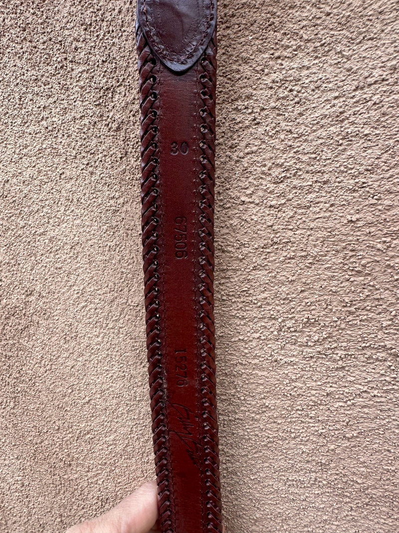 Woven Leather & Cotton Belt by Billy Bells