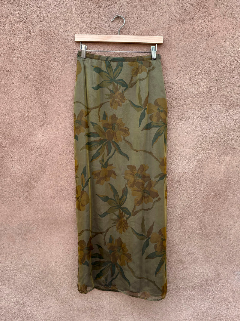 Sheer Floral Banana Republic Skirt, 6