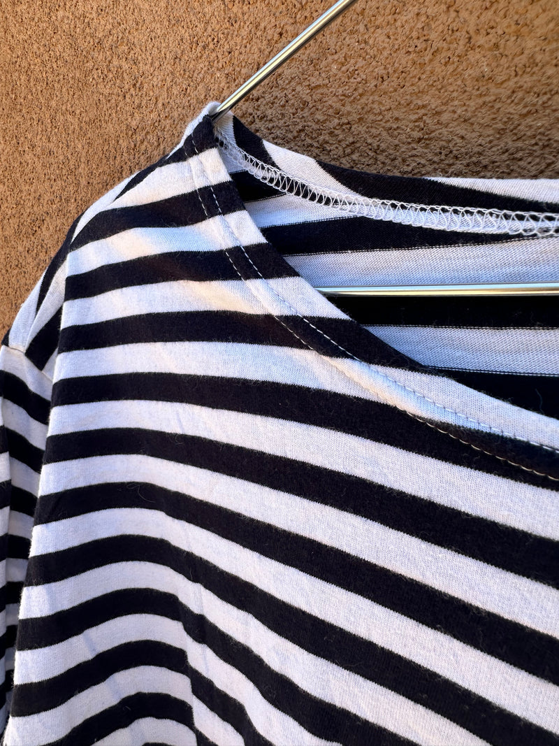 Black & White Striped Single Stitch Sailor T-shirt