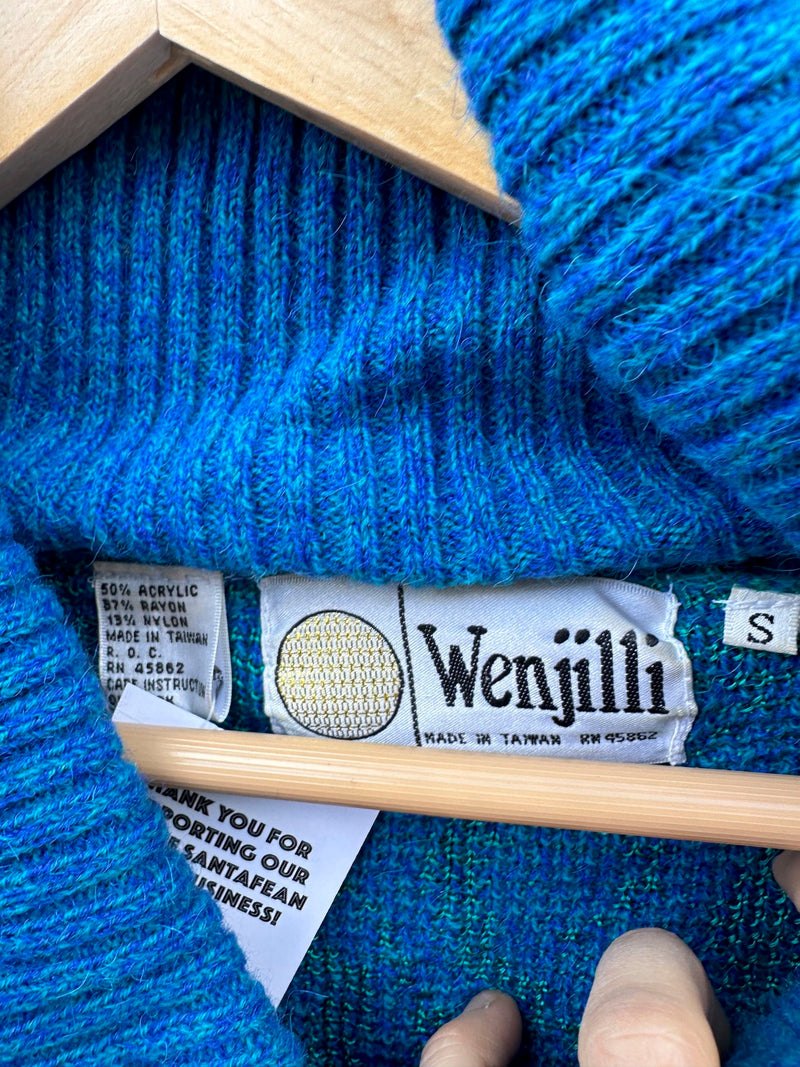 Rayon Blend Shawl Neck Sweater by Wenjilli