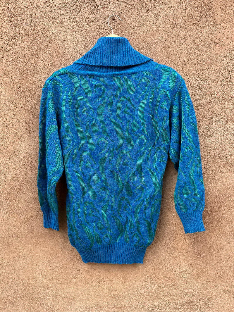 Rayon Blend Shawl Neck Sweater by Wenjilli