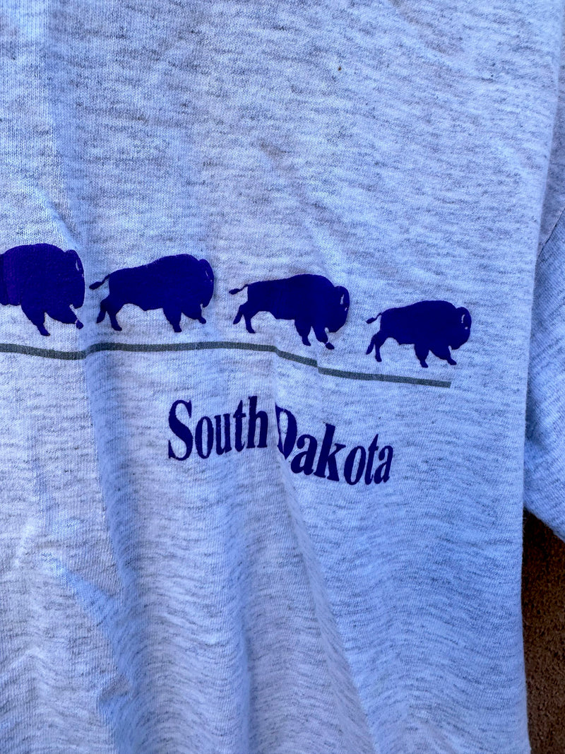 Gray & Purple South Dakota Bison T-shirt