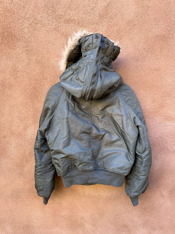 Authentic Military Cold Weather Flight Jacket (Cropped) with Coyote Fur