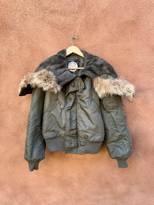 Authentic Military Cold Weather Flight Jacket (Cropped) with Coyote Fur