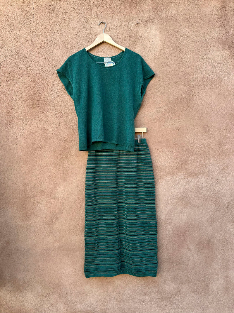 Vera da Pazzo Green Two Piece Terrycloth Dress Set