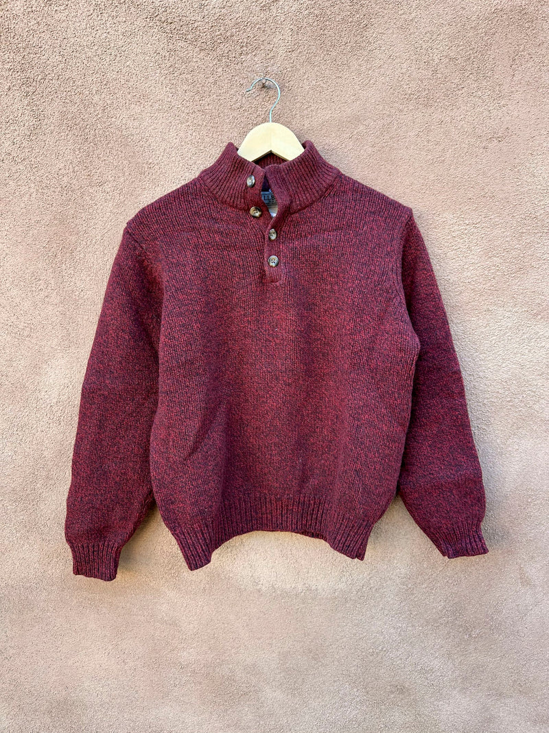 Maroon L.L. Bean Henley Sweater