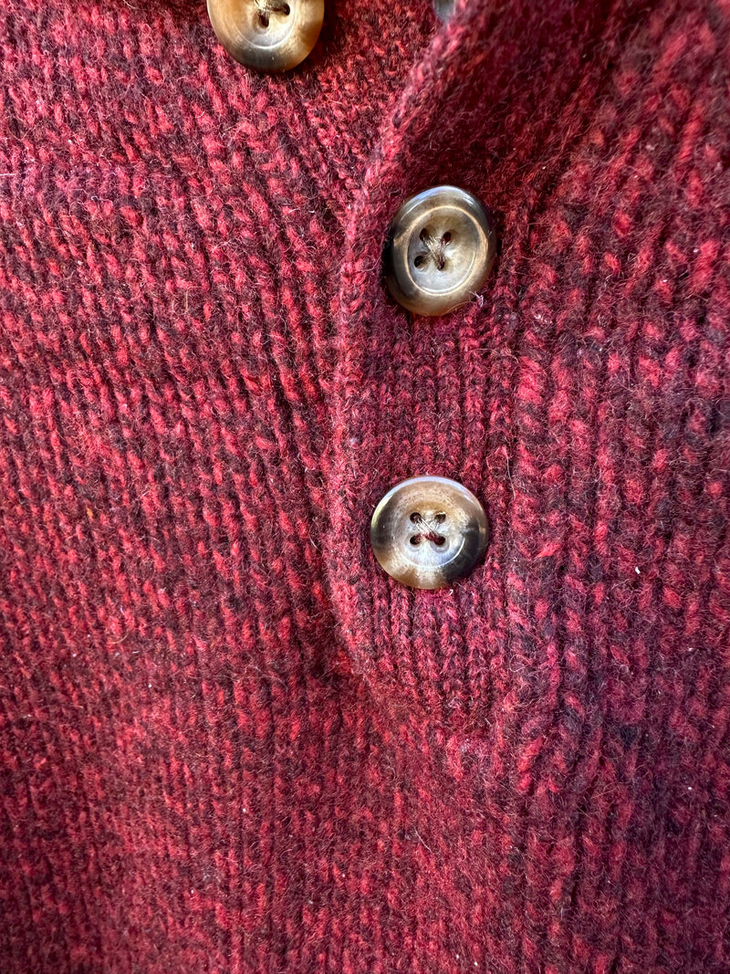 Maroon L.L. Bean Henley Sweater