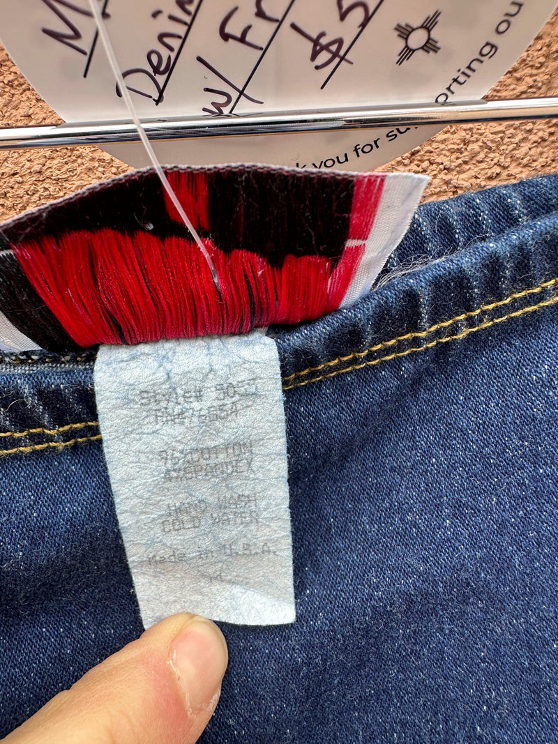 Misty Ki Denim Skirt with Fringe