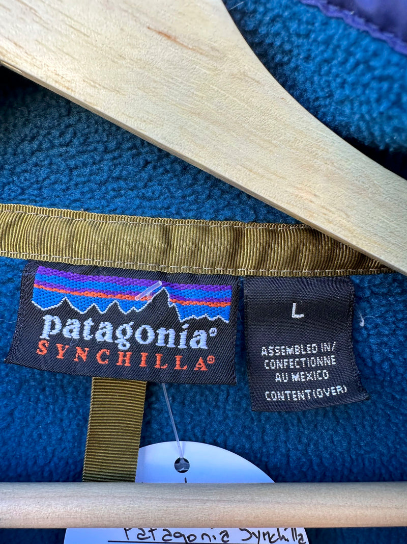 Blue & Purple Patagonia Synchilla Fleece - L