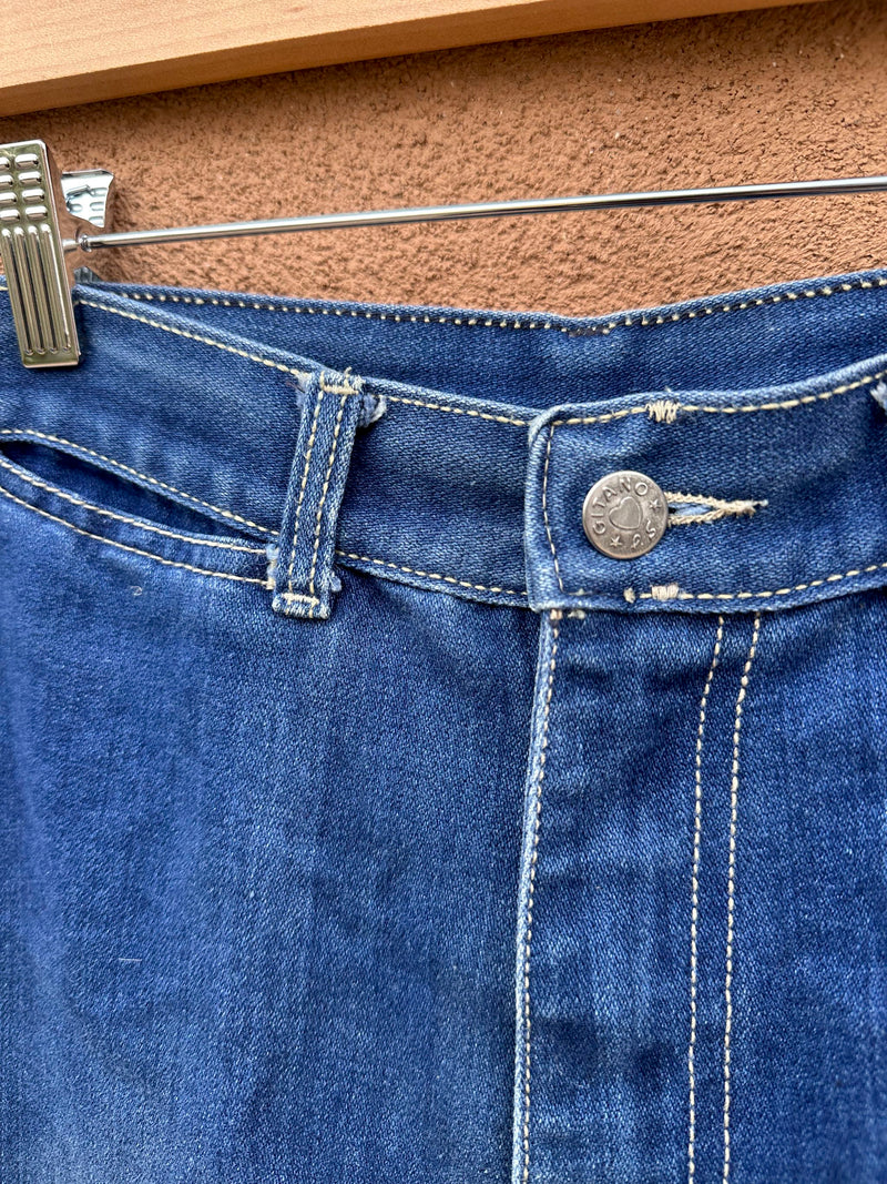 1980's Gitano Jeans, Straight Leg, High-Waisted, w: 30