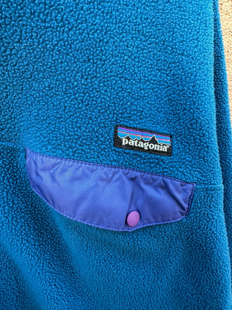 Blue & Purple Patagonia Synchilla Fleece - L