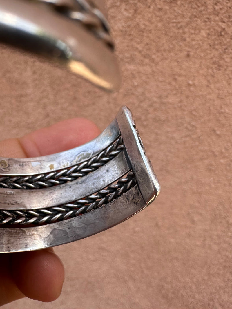 5 Band Diné Sterling Silver Cuff