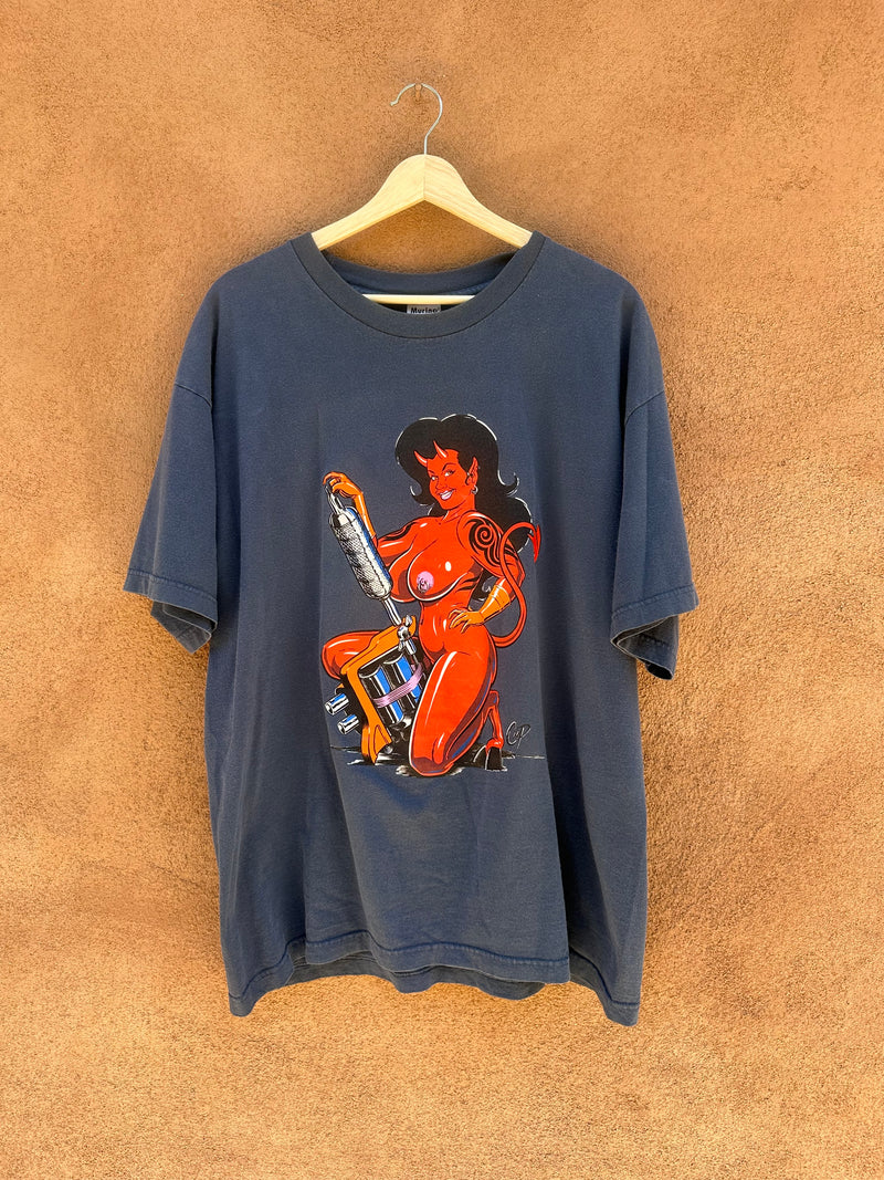 Stained Ink Coop Devil Woman T-shirt