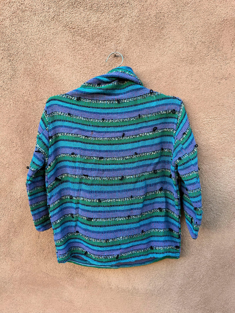 Striped Wool Guatemalan Turtleneck Sweater