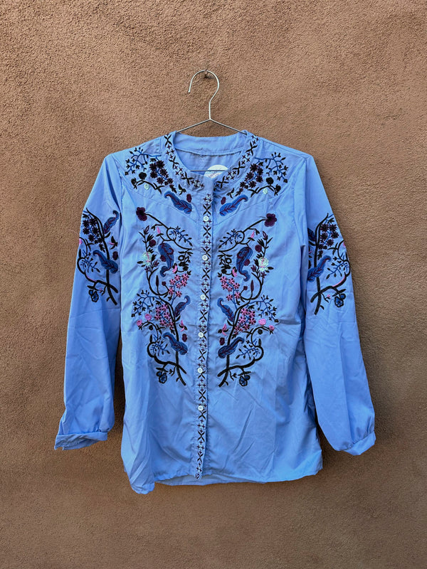 Embroidered Periwinkle Blouse