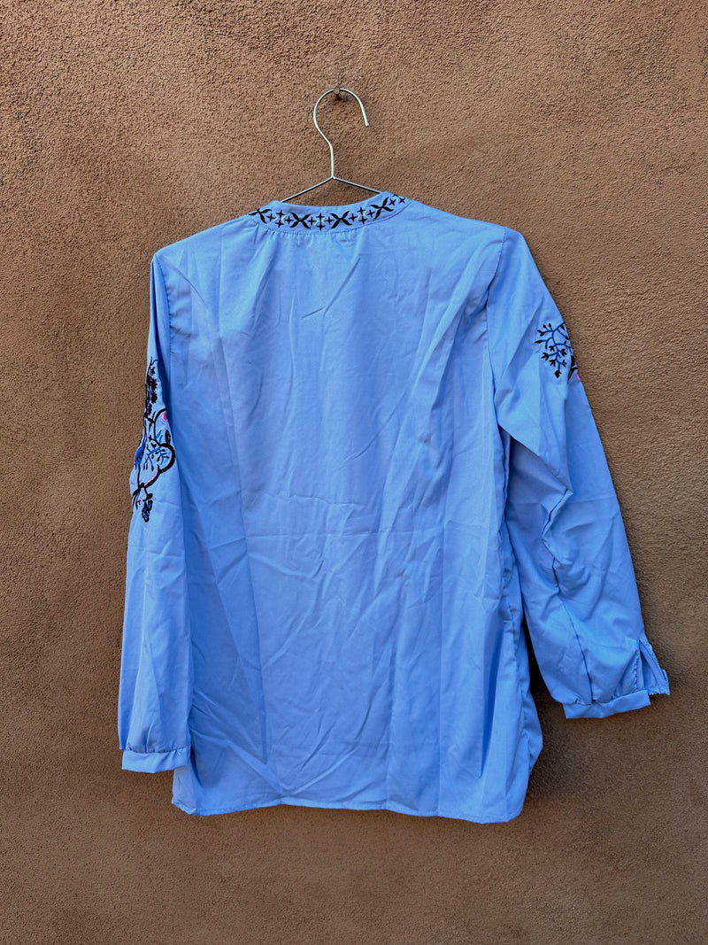 Embroidered Periwinkle Blouse