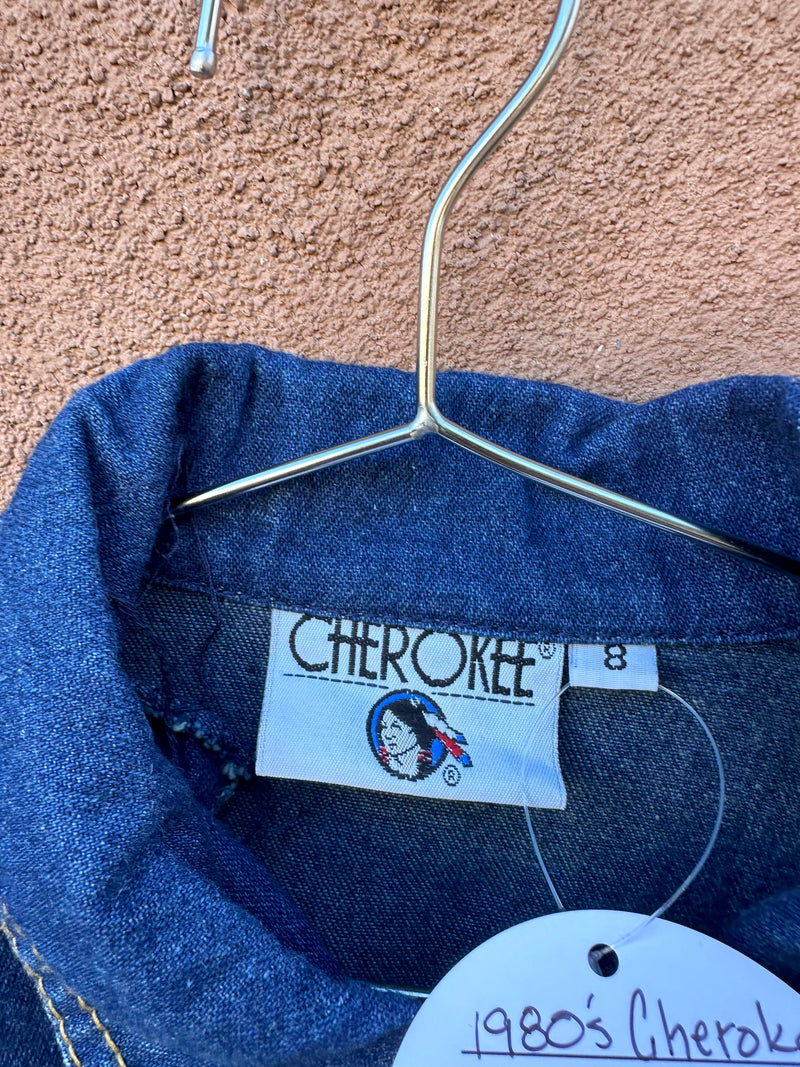 1980's Cherokee Denim Dress - Made in USA - 8