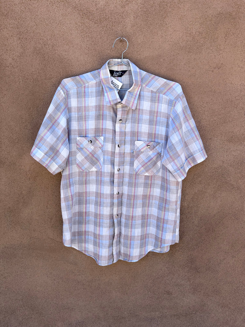 80's Levi's Plaid Lightweight Short Sleeve Shirt